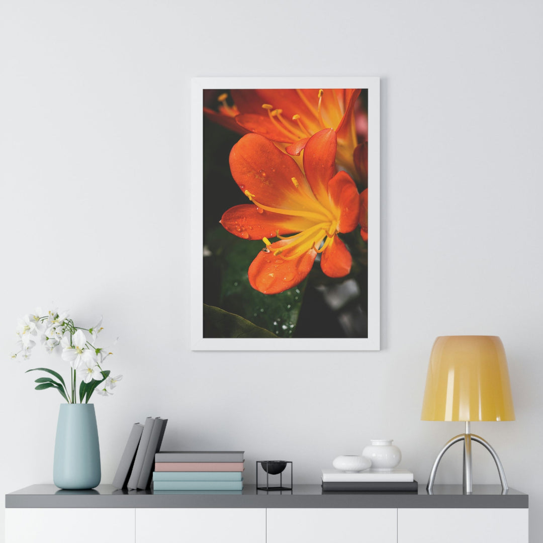 Bright Bush Lily - Framed Print - Visiting This World