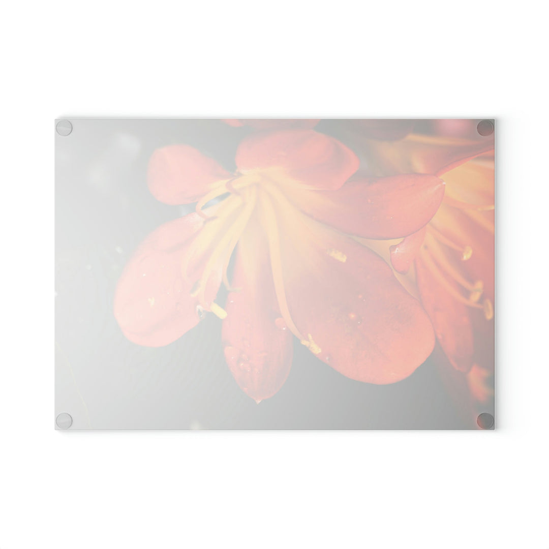 Bright Bush Lily - Glass Cutting Board - Visiting This World