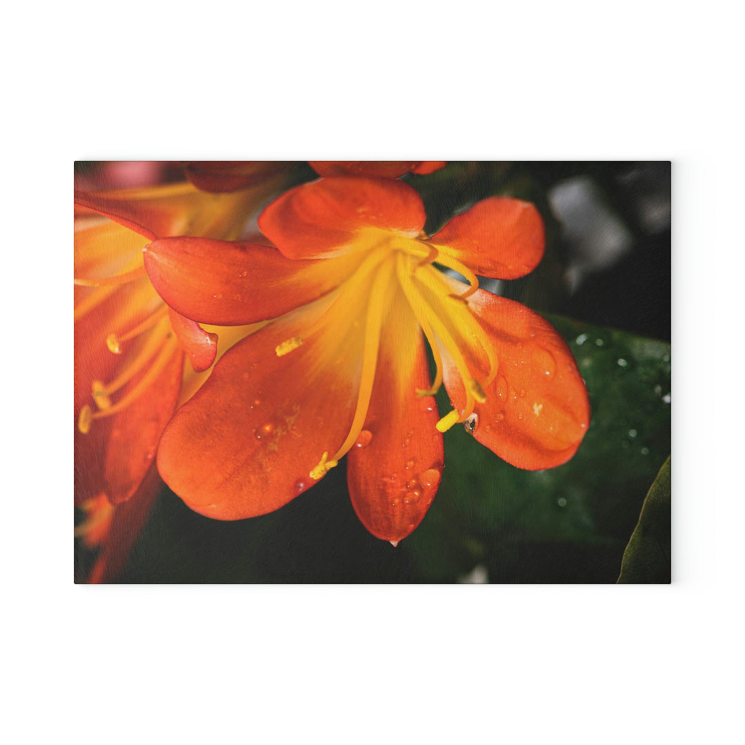 Bright Bush Lily - Glass Cutting Board - Visiting This World