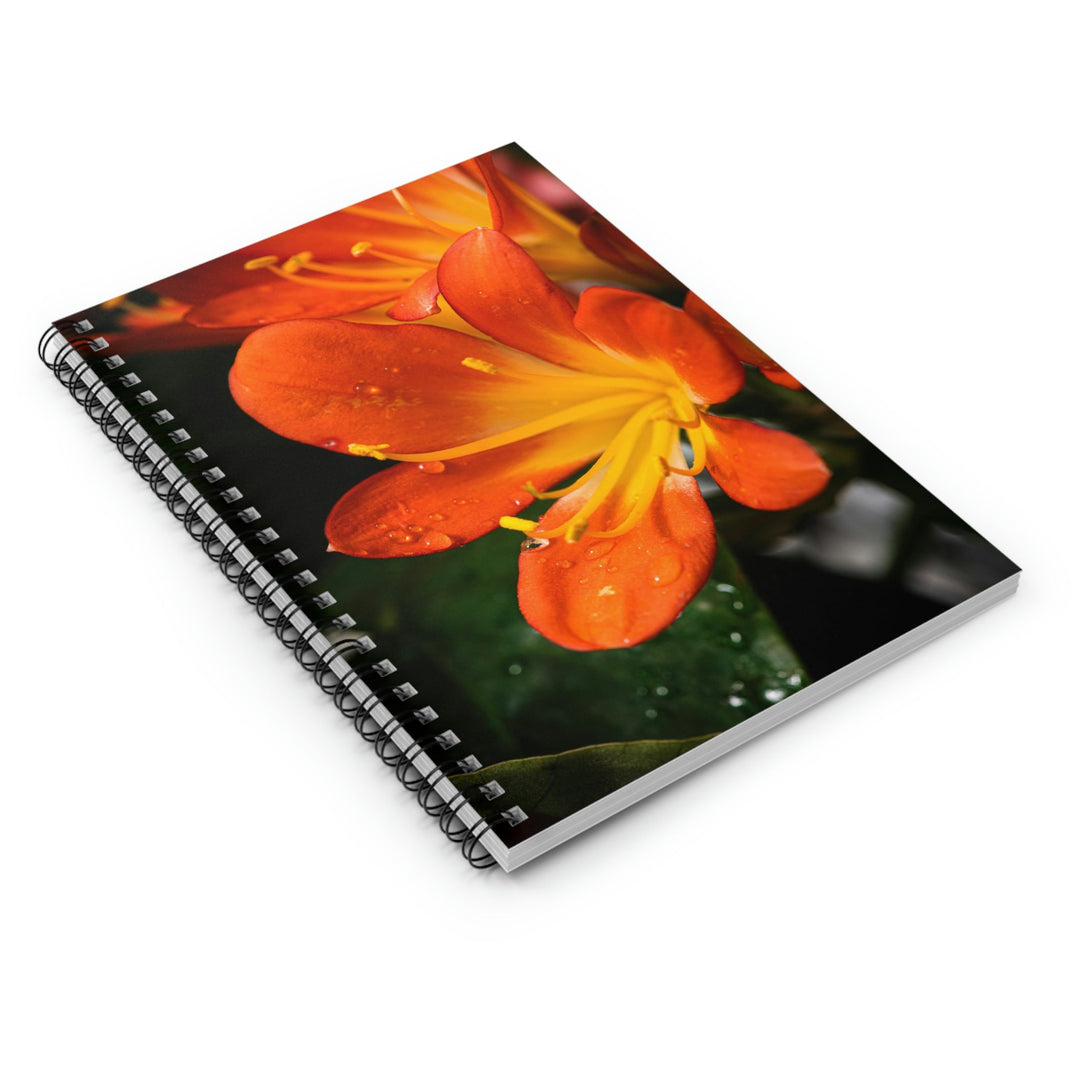 Bright Bush Lily - Spiral Ruled Line Notebook - Visiting This World