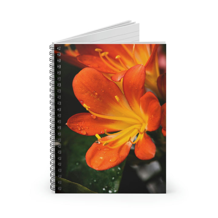 Bright Bush Lily - Spiral Ruled Line Notebook - Visiting This World