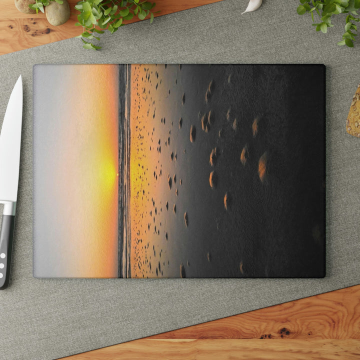 Burrows at Sunrise - Glass Cutting Board - Visiting This World