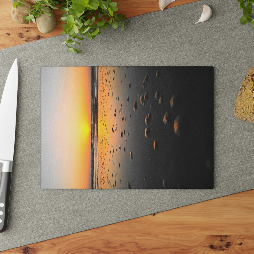 Burrows at Sunrise - Glass Cutting Board - Visiting This World