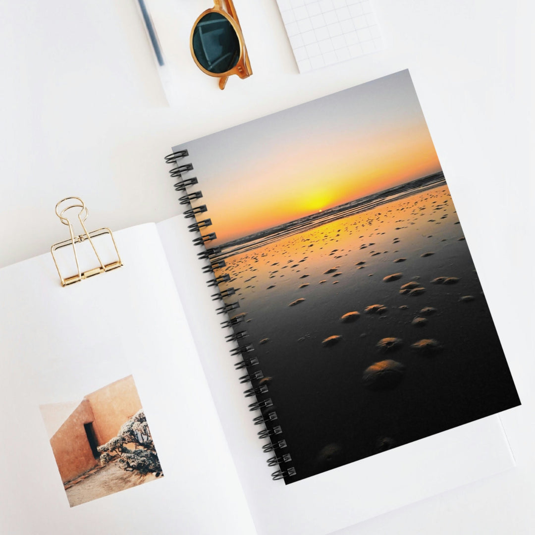 Burrows at Sunrise - Spiral Ruled Line Notebook - Visiting This World