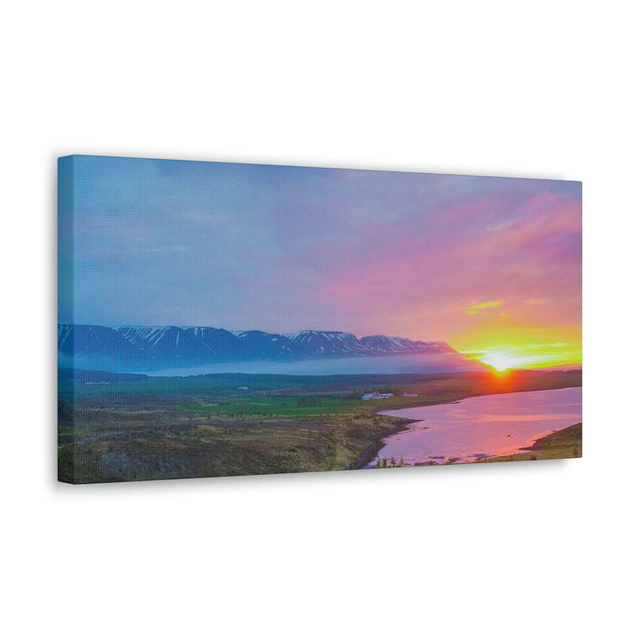 Sunset Over the Fjord Part 2 - Canvas