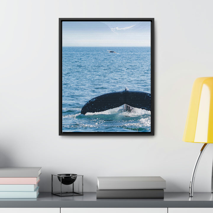 A Whale and A Mountain - Canvas with Frame