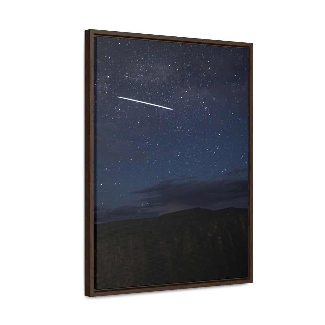 Starlink Above the Canyon - Canvas with Frame