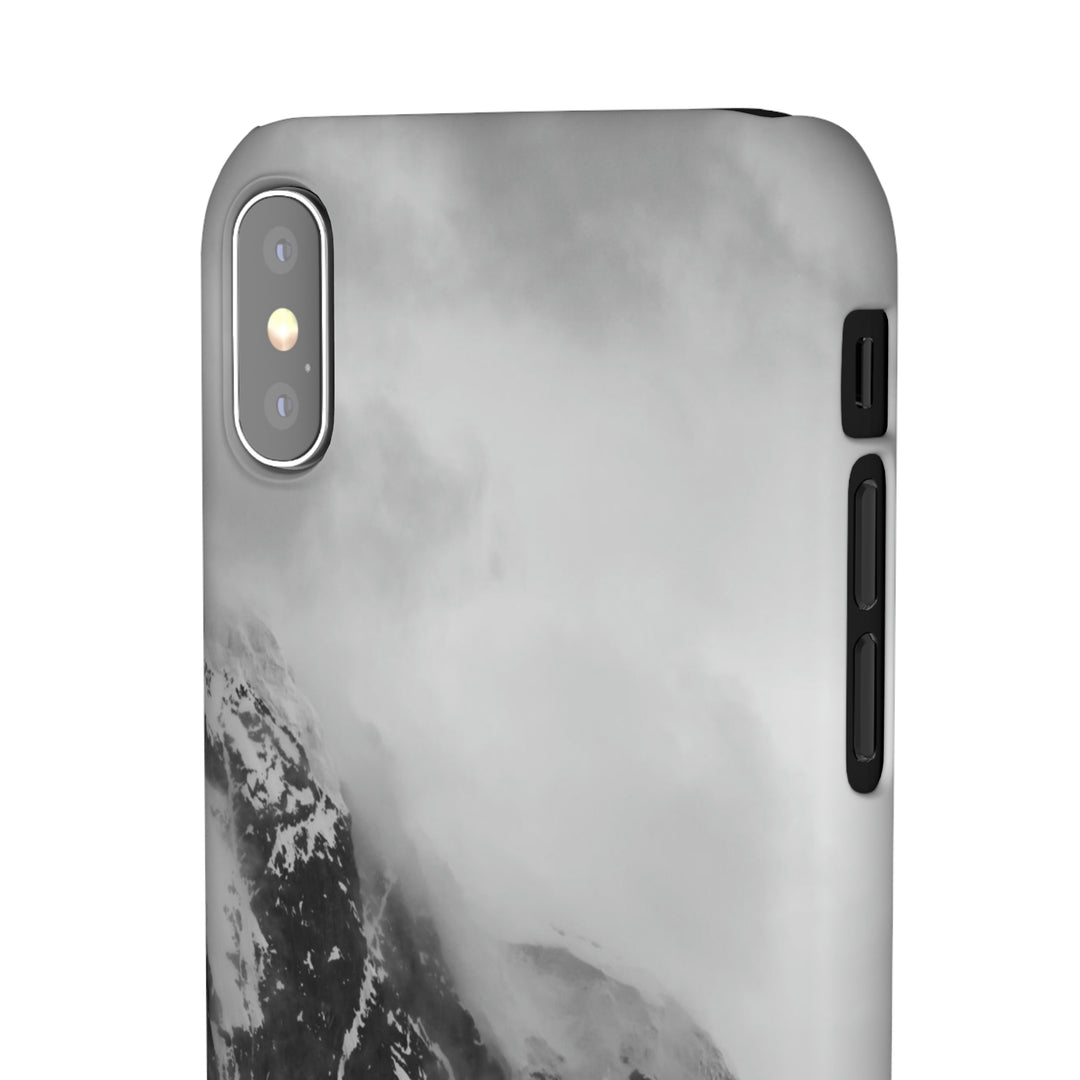 The Mist Descends in Black and White - Phone Case