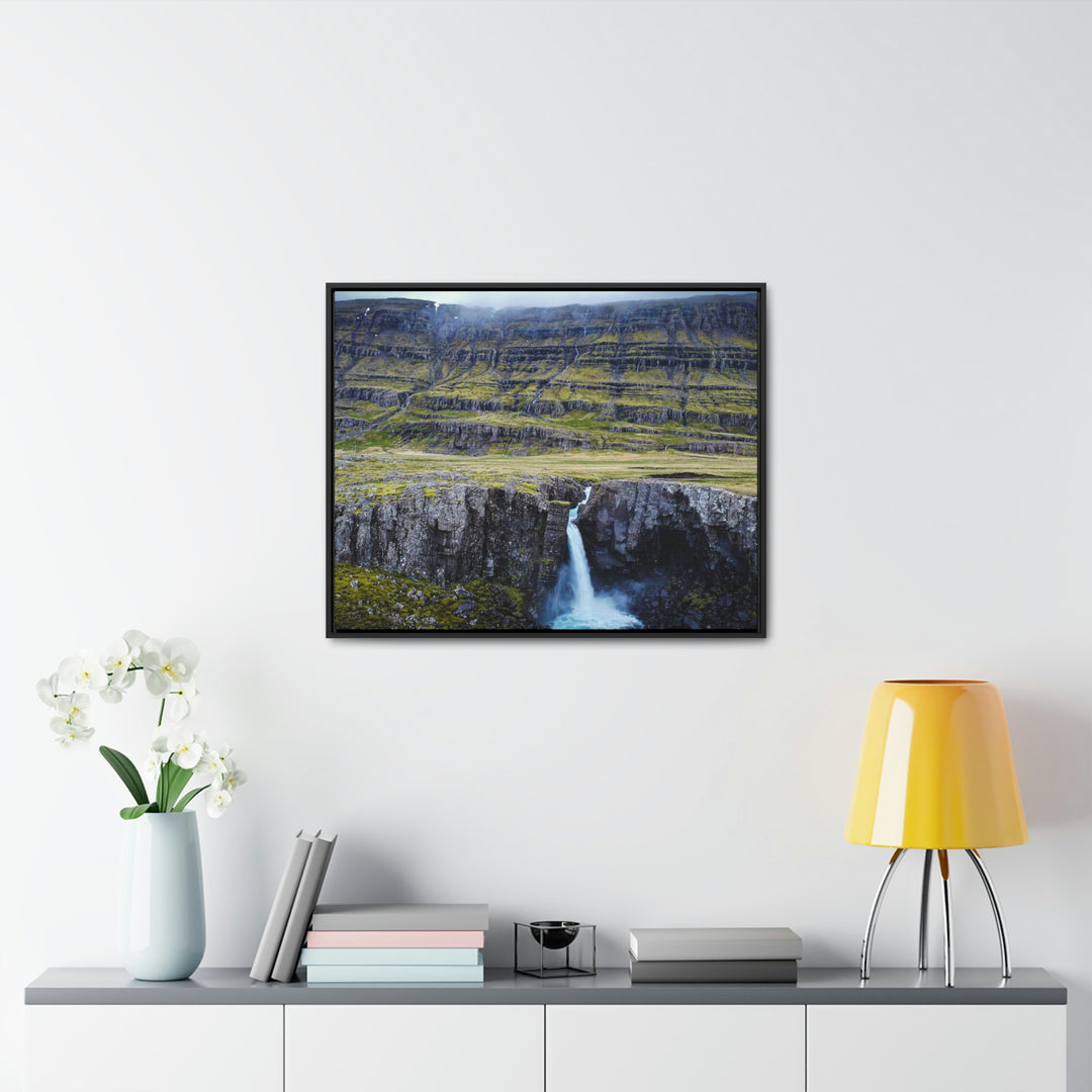 A Remote Waterfall - Canvas with Frame