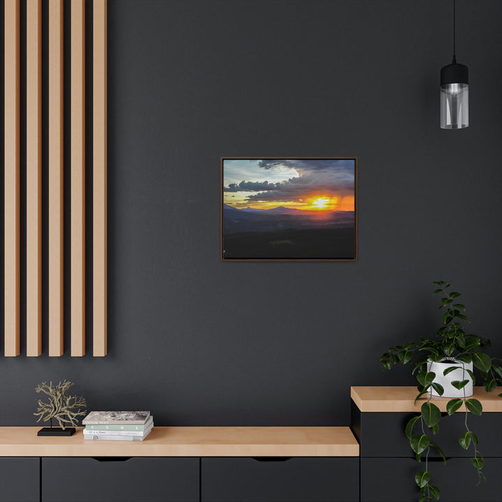 Rainy Sunset - Canvas with Frame