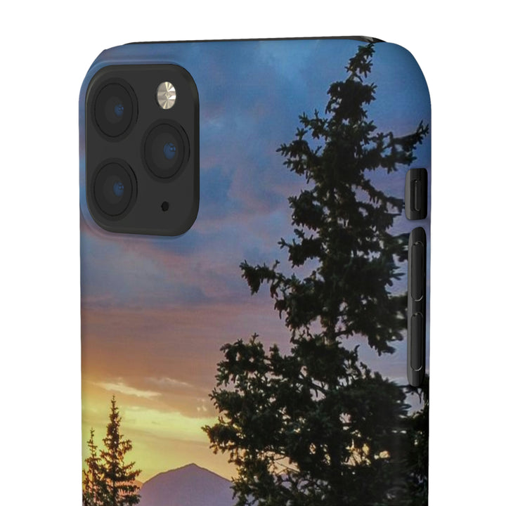 Rainy Sunset Through the Trees - Phone Case