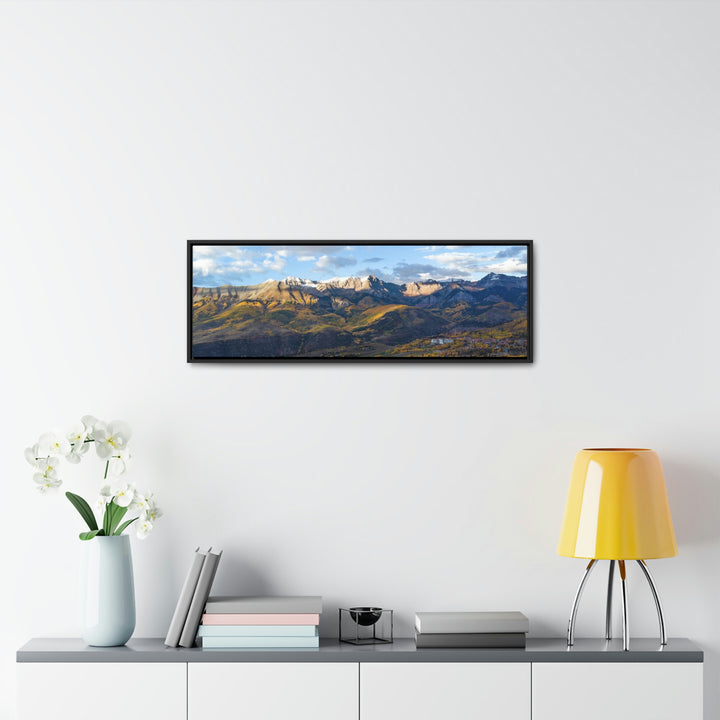 Glowing Mountainside - Canvas with Frame