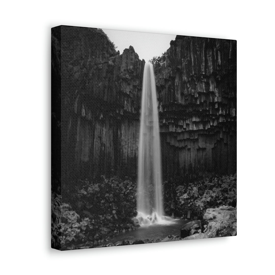 Svartifoss in Black and White - Canvas