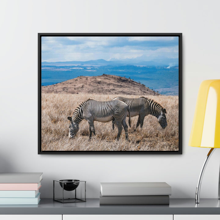 Zebra-Striped Expanse - Canvas With Frame