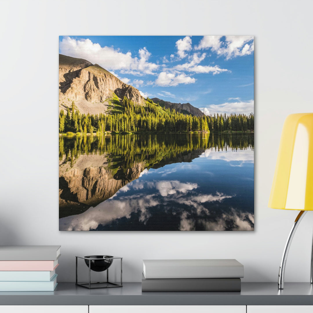 Mountain Scene Reflected - Canvas