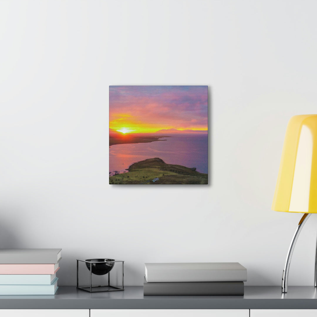 Sunset Over the Fjord Part 1 - Canvas