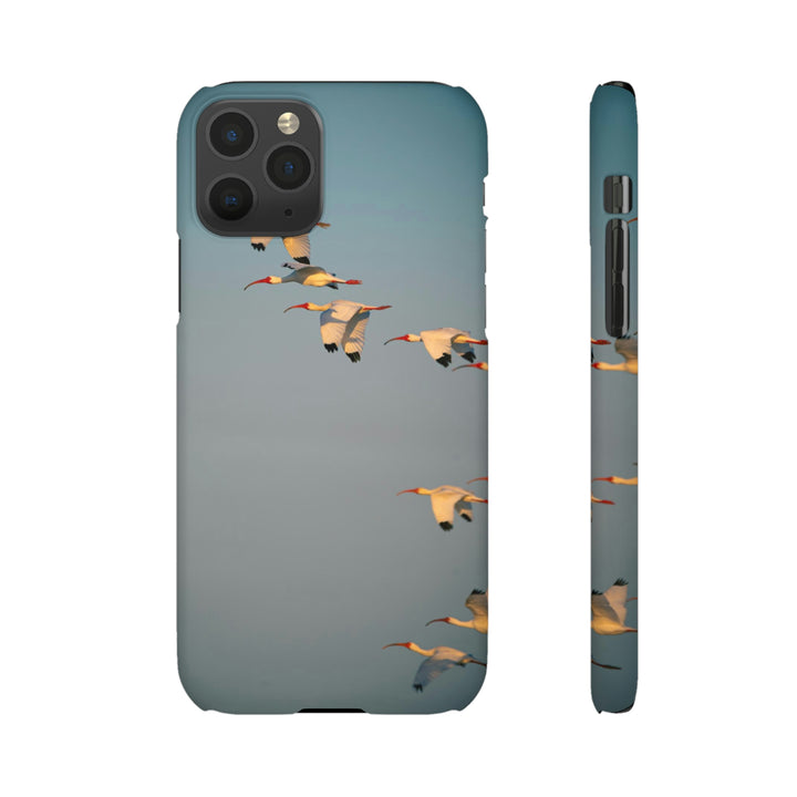 White Ibis in Flight - Phone Case