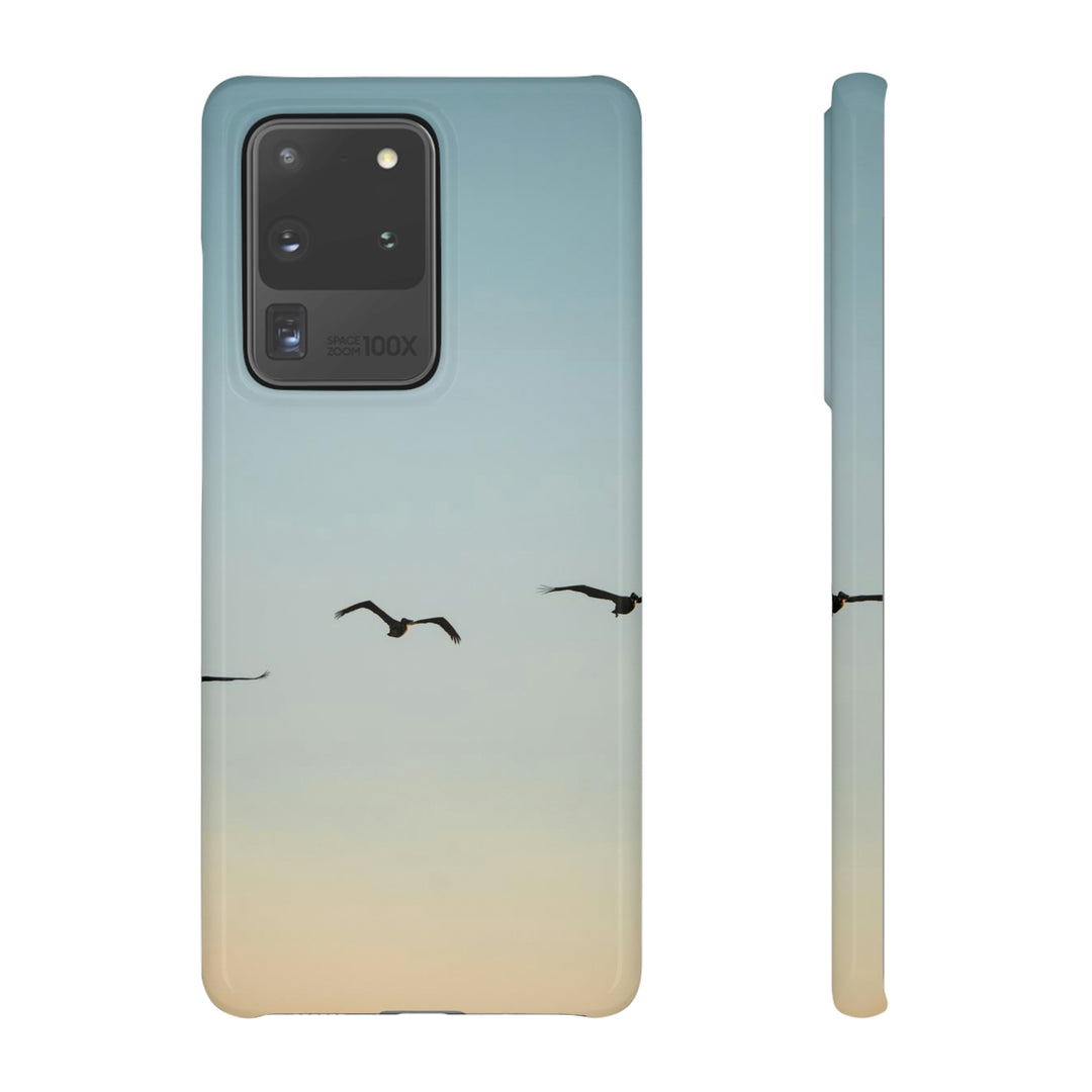 Brown Pelicans in Flight - Phone Case