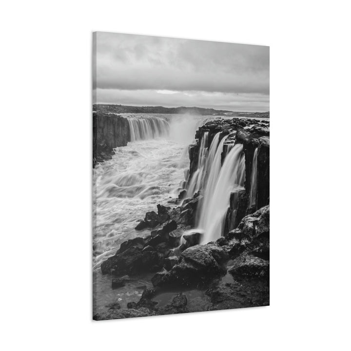 Selfoss in Black and White - Canvas