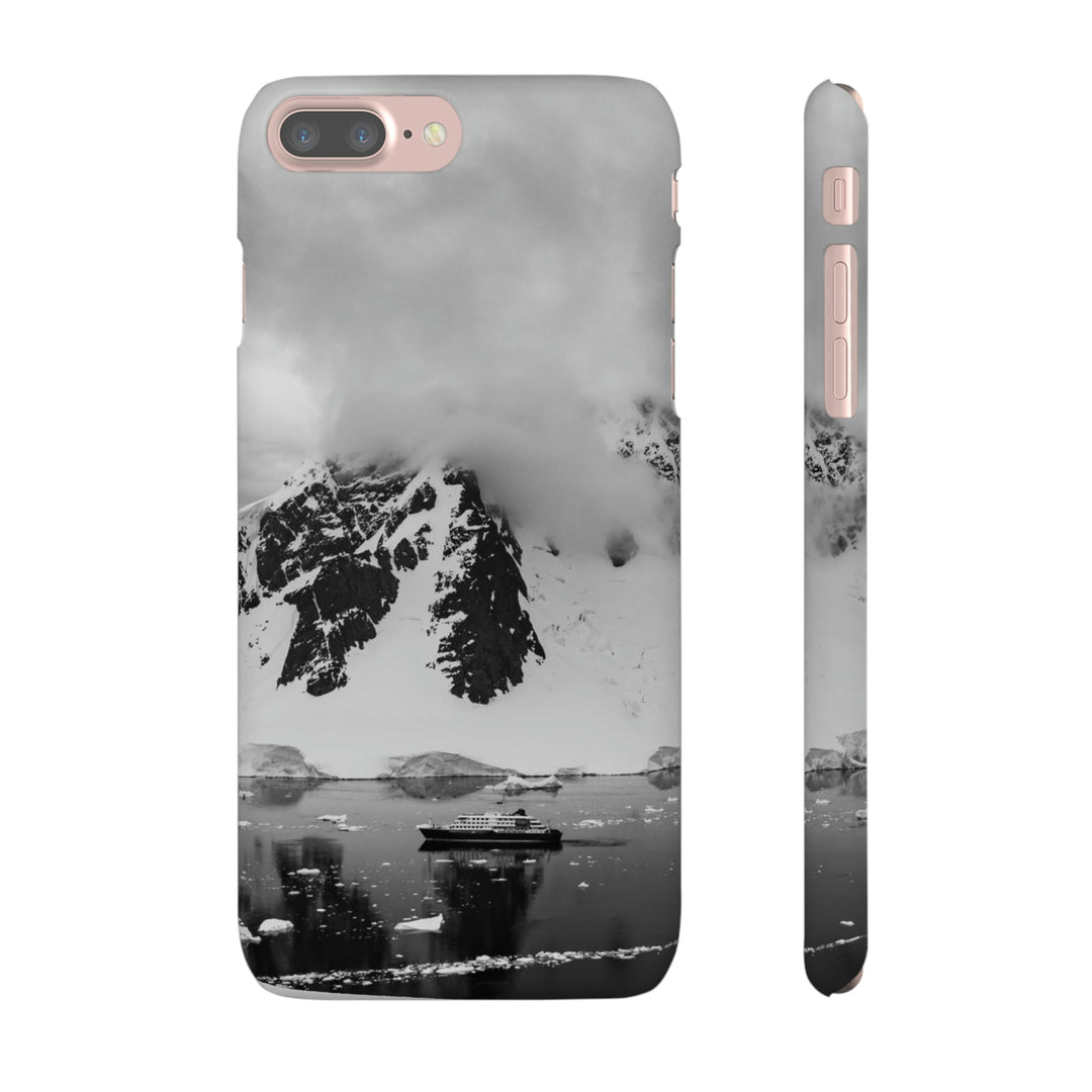 Peaceful Anchoring in Black and White - Phone Case