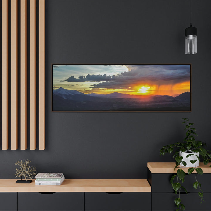 Rainy Sunset - Canvas with Frame