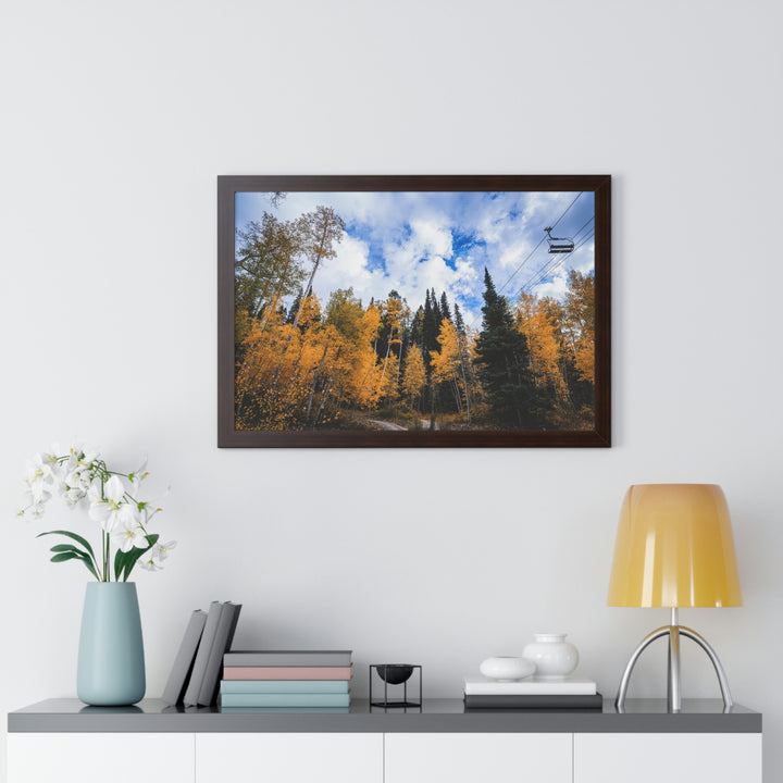 Chairlift in Suspension - Framed Print