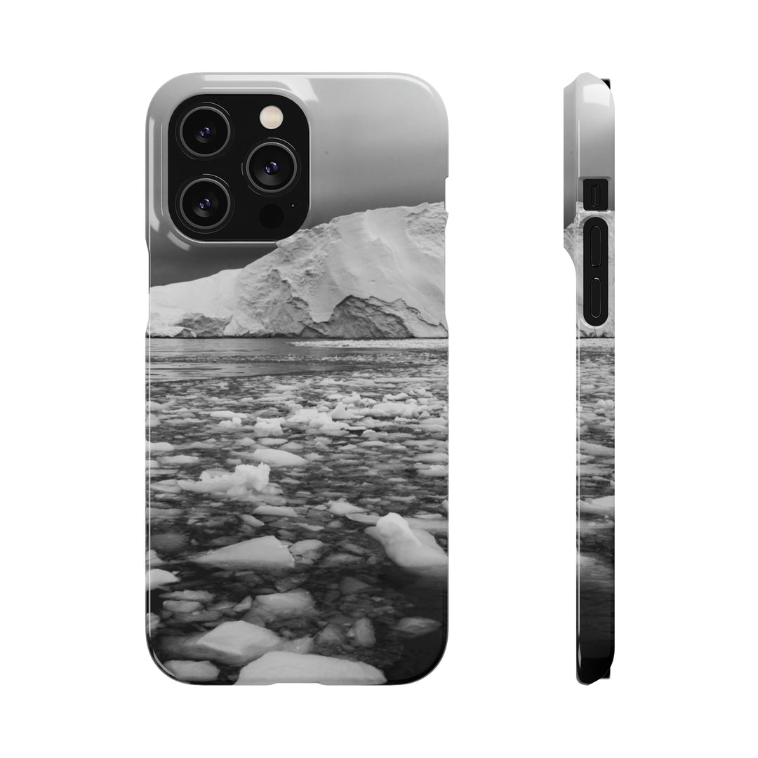 Lane of Ice In Black and White - Phone Case