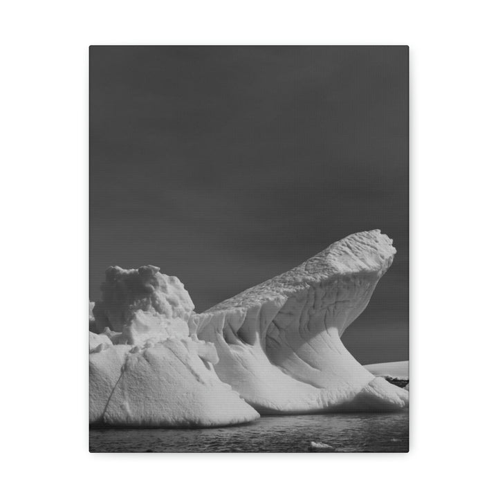 The Angles of an Iceberg in Black and White - Canvas