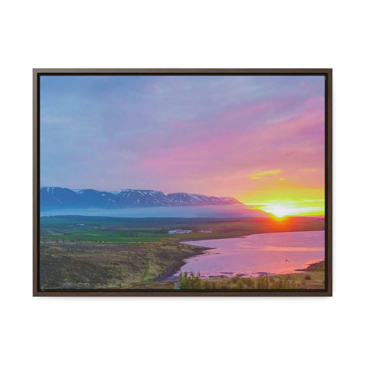 Sunset Over the Fjord Part 2 - Canvas with Frame