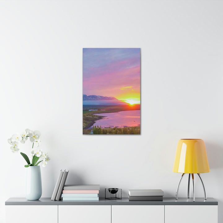 Sunset Over the Fjord Part 2 - Canvas