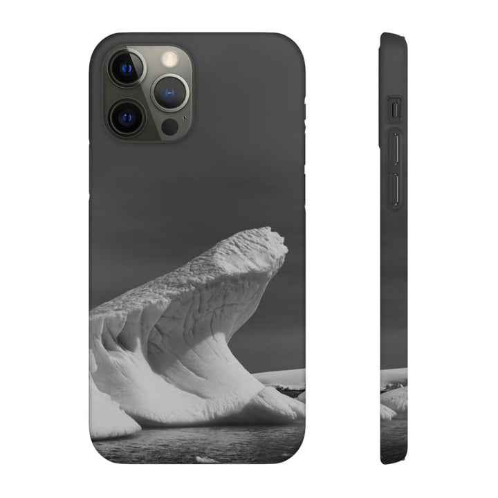 The Angles of an Iceberg in Black and White - Phone Case