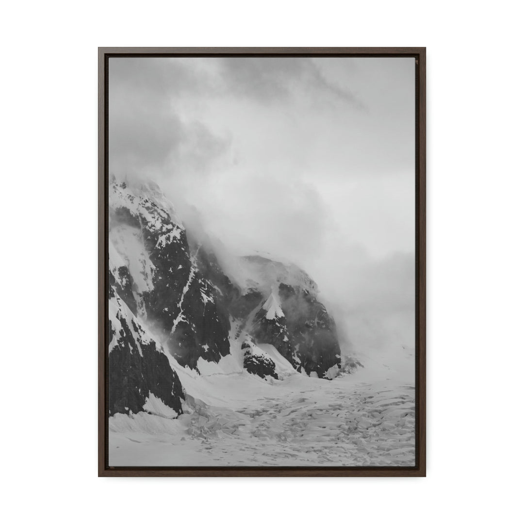 The Mist Descends in Black and White - Canvas with Frame