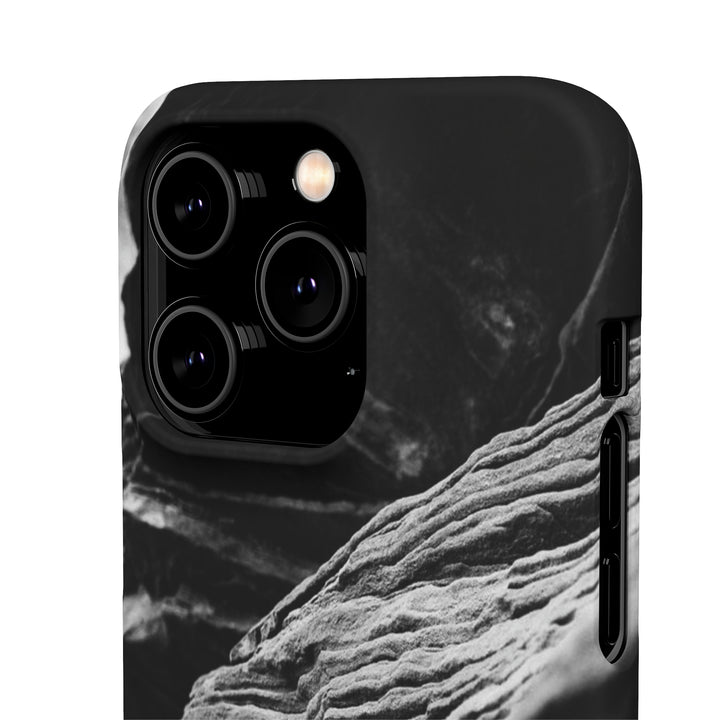 Layers of Rock in Black and White - Phone Case