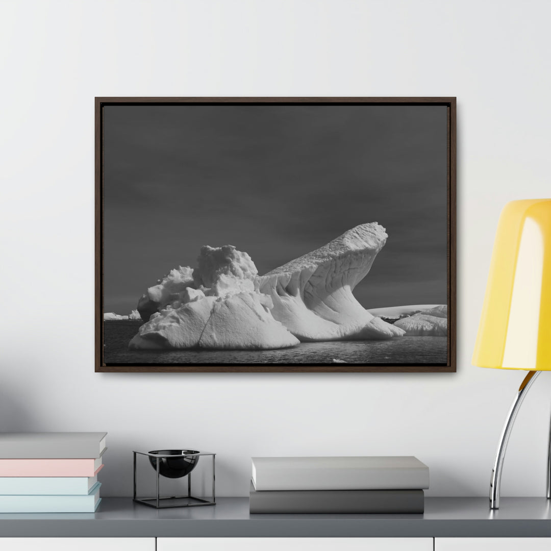 The Angles of an Iceberg in Black and White - Canvas with Frame