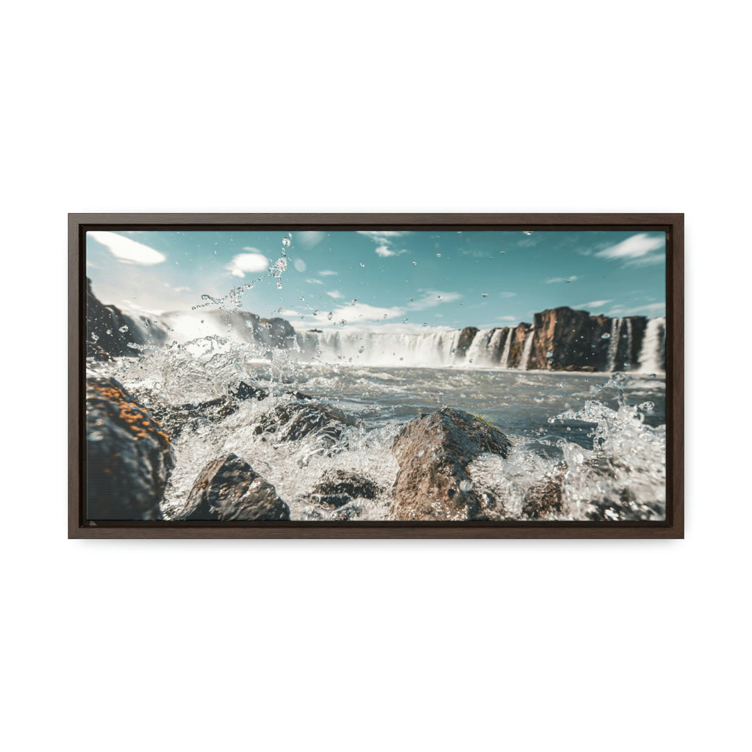 Goðafoss Splash - Canvas with Frame