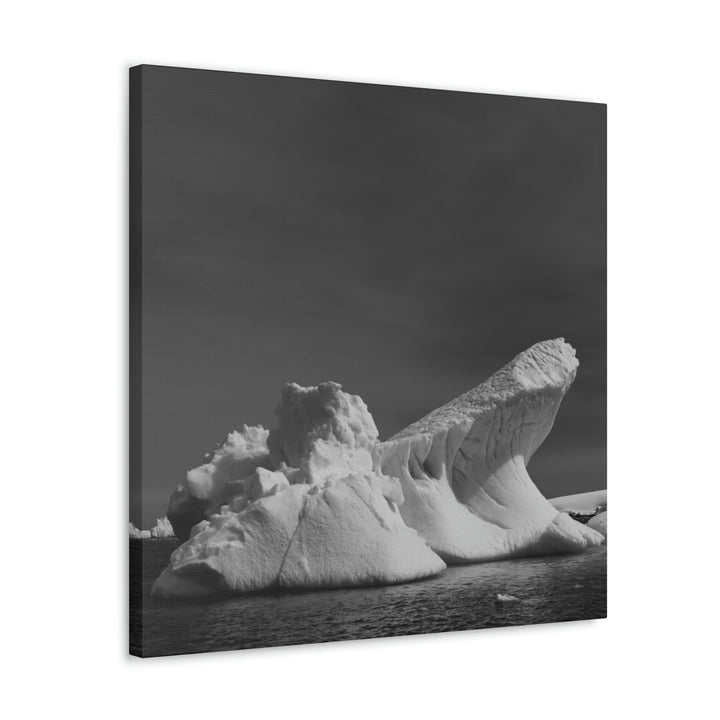 The Angles of an Iceberg in Black and White - Canvas