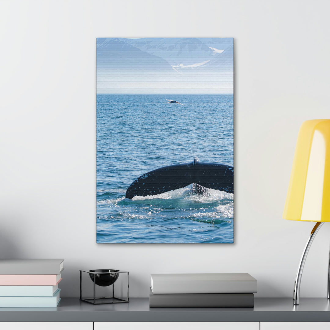 A Whale and A Mountain - Canvas