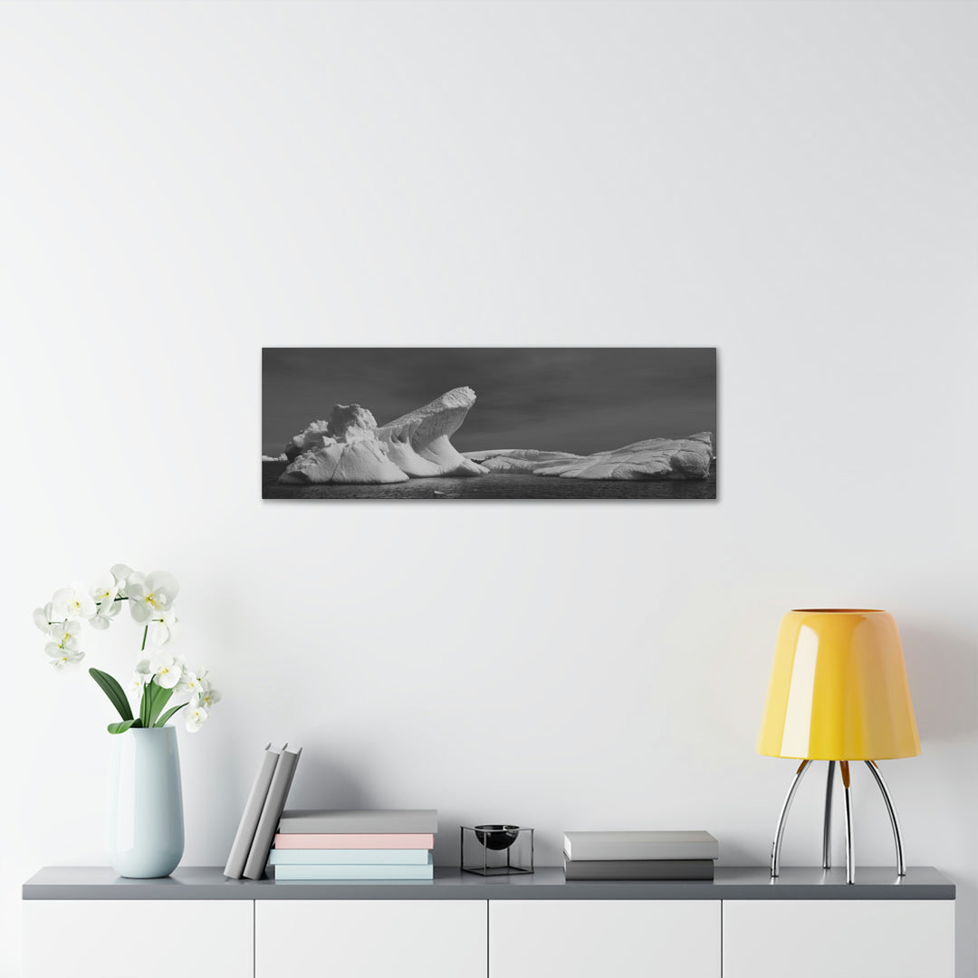 The Angles of an Iceberg in Black and White - Canvas