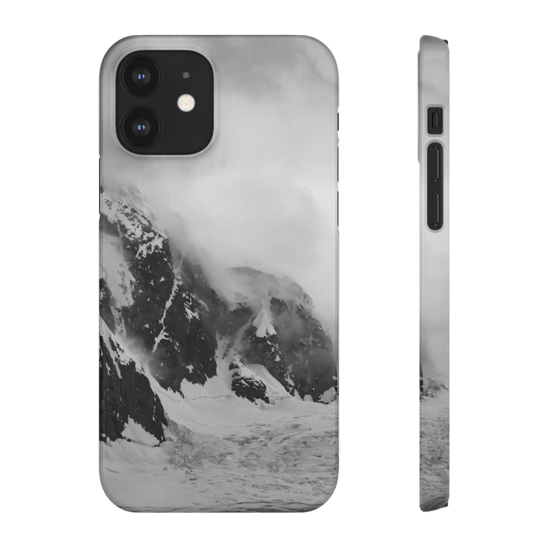 The Mist Descends in Black and White - Phone Case