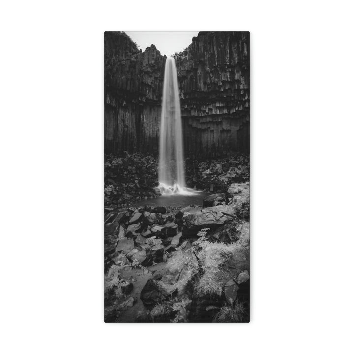 Svartifoss in Black and White - Canvas