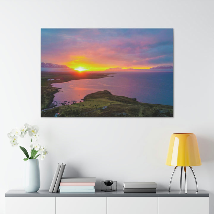 Sunset Over the Fjord Part 1 - Canvas