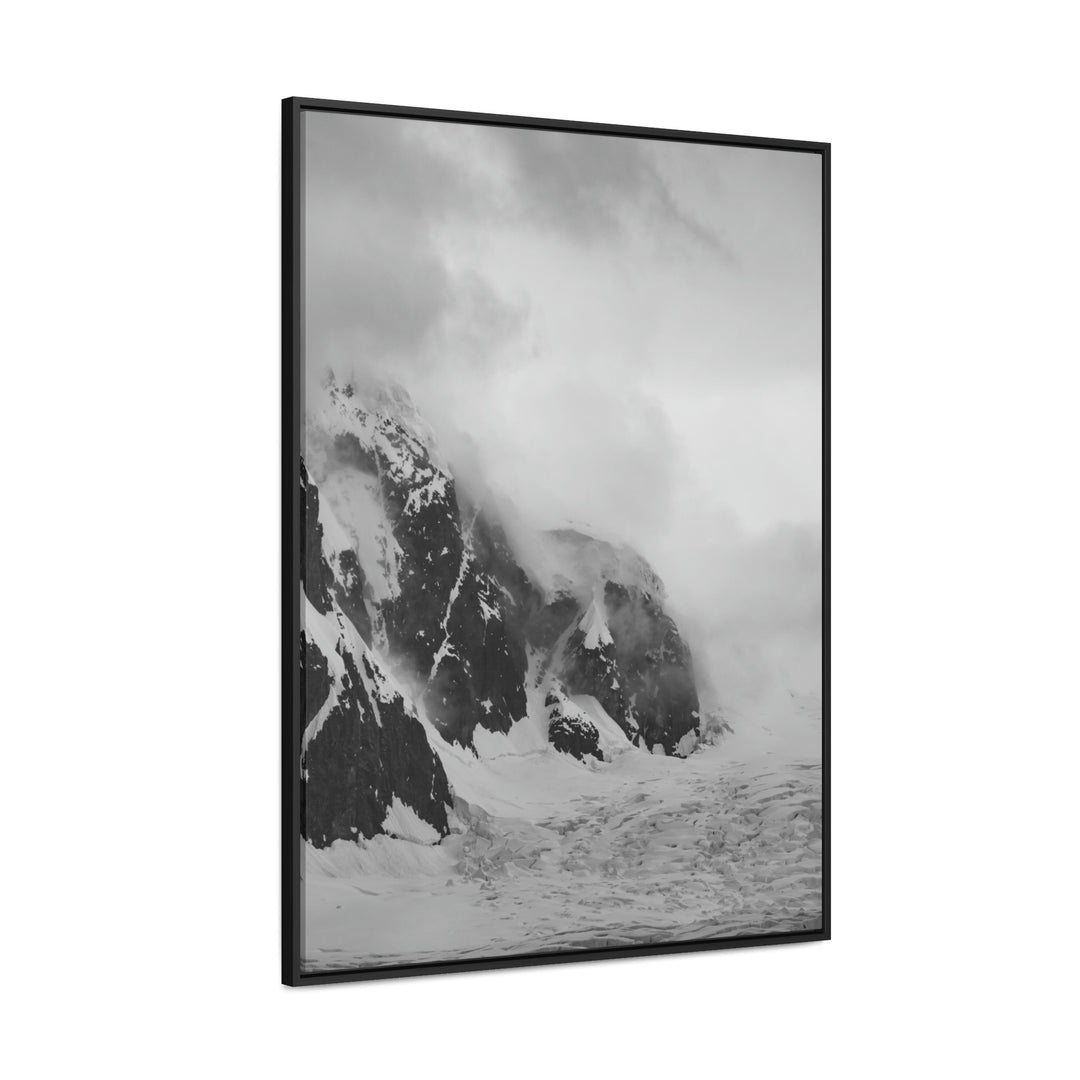 The Mist Descends in Black and White - Canvas with Frame