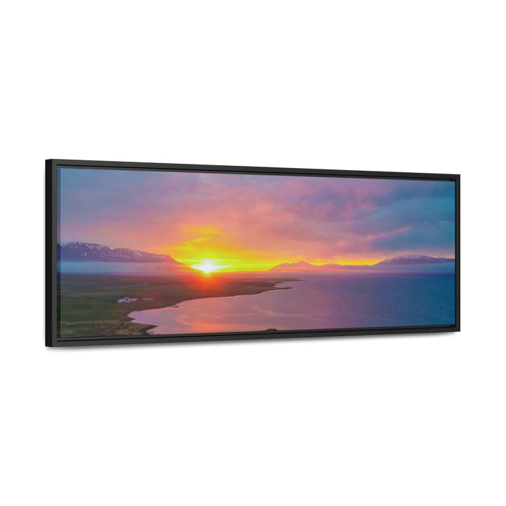 Sunset Over the Fjord Part 1 - Canvas with Frame