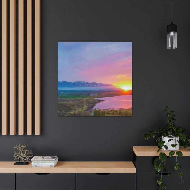 Sunset Over the Fjord Part 2 - Canvas