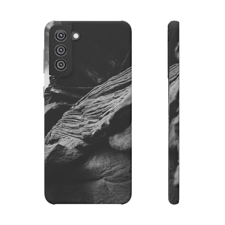 Layers of Rock in Black and White - Phone Case