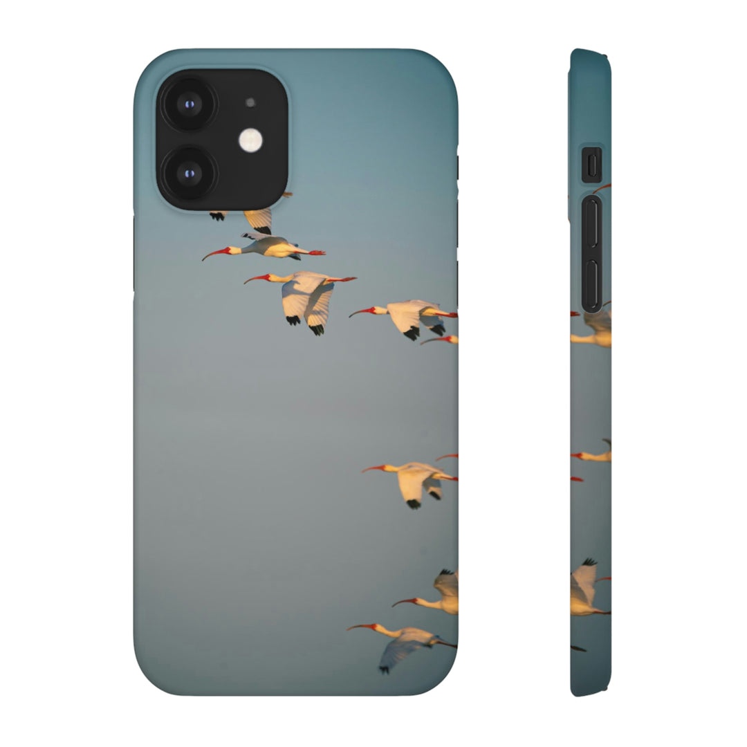 White Ibis in Flight - Phone Case