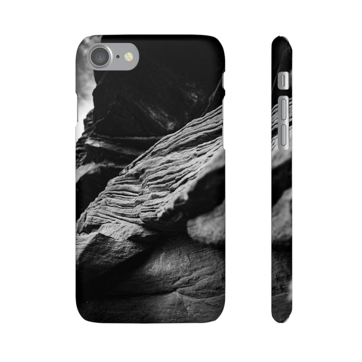 Layers of Rock in Black and White - Phone Case