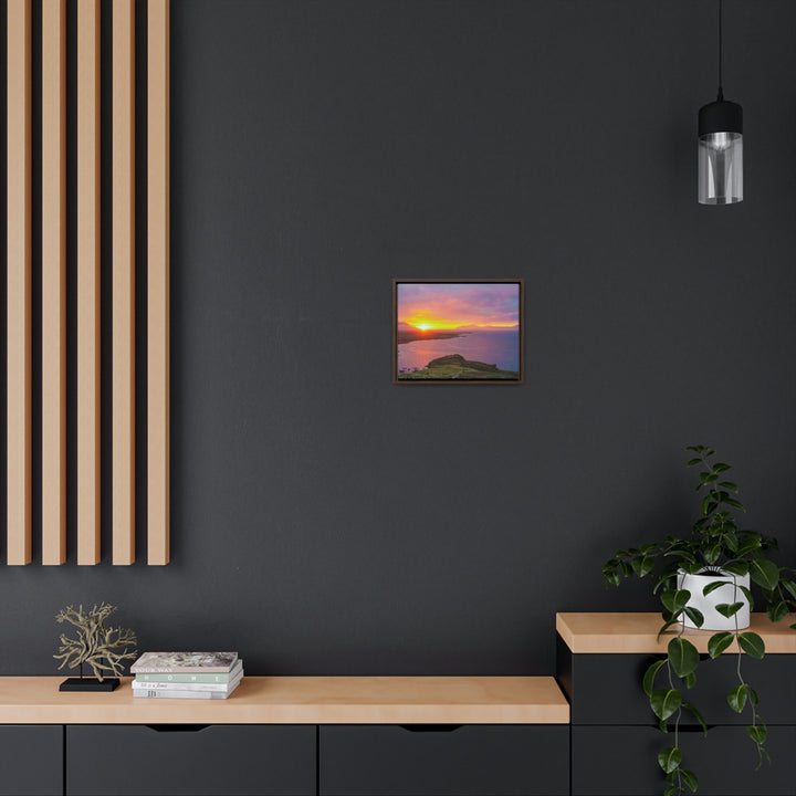 Sunset Over the Fjord Part 1 - Canvas with Frame