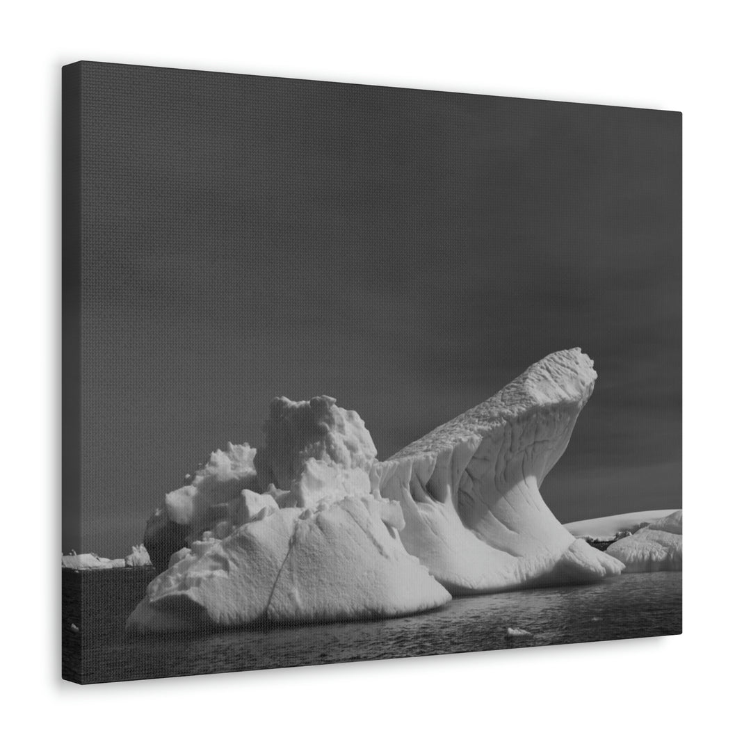 The Angles of an Iceberg in Black and White - Canvas