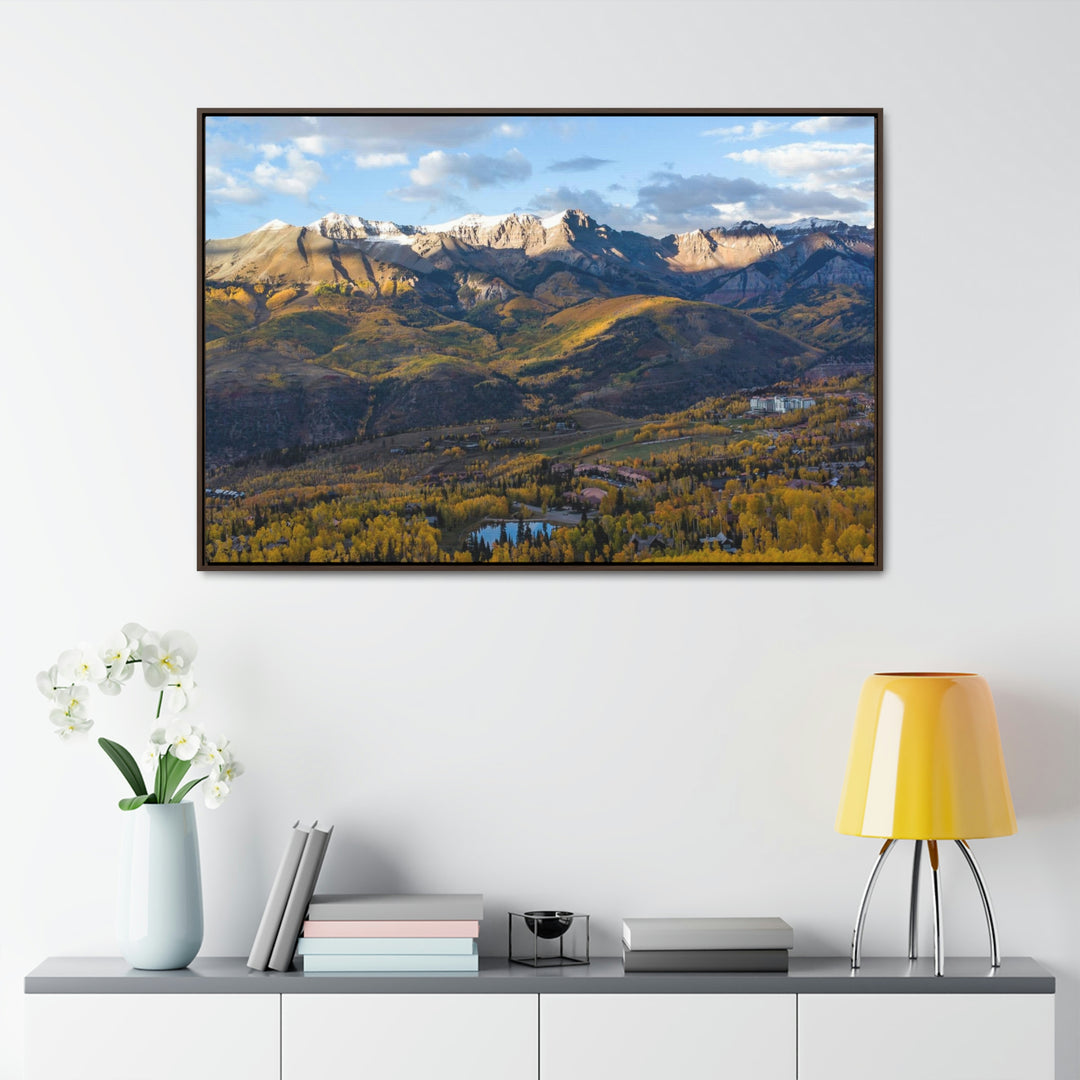 Glowing Mountainside - Canvas with Frame